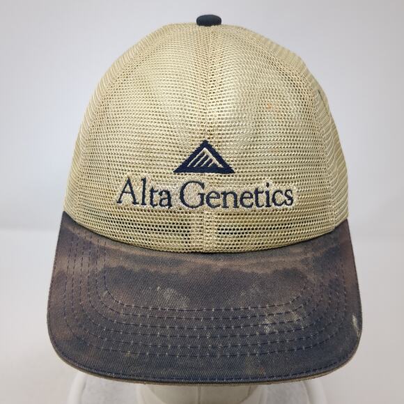 Alta Genetics Strapback Trucker Hat Multi OS Embroidered K-Products Vintage - Picture 2 of 9